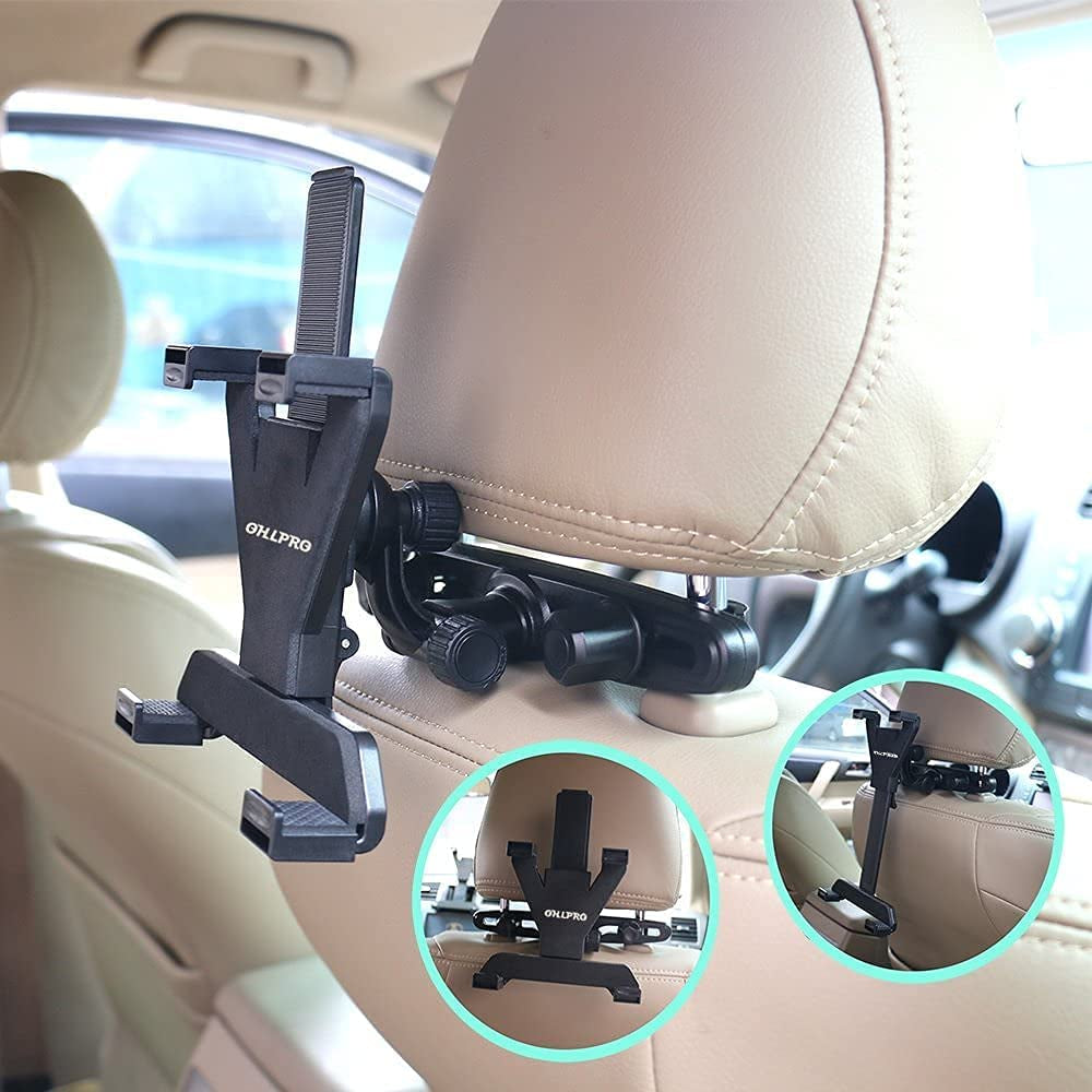 Universal Car Back Seat Tablet Holder – 360° Rotating & Adjustable Mount for 6–11” Tablets