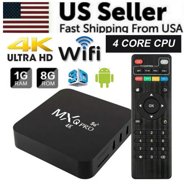 MXQ Pro 4K Ultra HD Quad Core Smart TV Box Media Player