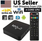 MXQ Pro 4K Ultra HD Quad Core Smart TV Box Media Player
