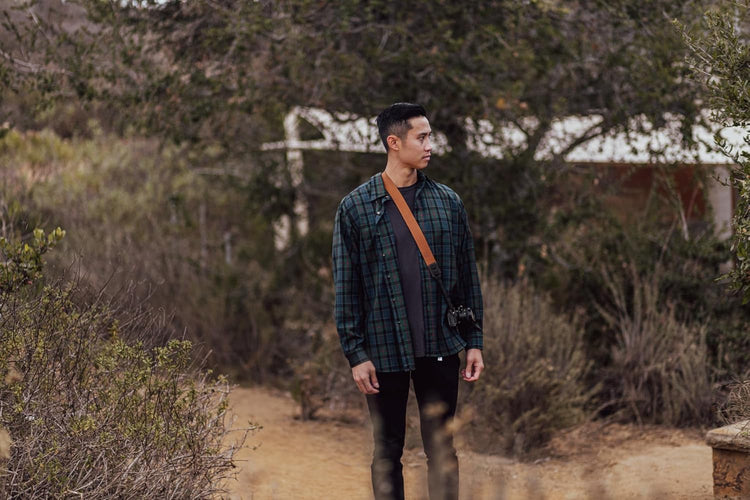 STRAPS Classic Leather Camera Strap | Full-Grain Leather with Suede Backing | Compatible with DSLR & SLR Cameras