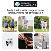 Smart Anti-Lost Bluetooth GPS Tracker Tag Locator for Car Keys and Pets Compatible with Android & Ios