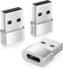 USB to USB-C Adapter 3-Pack for iPhone 17/16, Samsung Galaxy S26 & More – Fast Charging & Data Transfer Converter