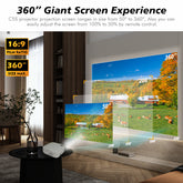 projecteur Bluetooth 4K 1080P - Qualité d&