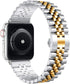 Compatible with Apple Watch Bands 42Mm (Series 11 10 )41Mm 40Mm 38Mm, Stainless Steel Heavy Iwatch Bands with Butterfly Folding Clasp Link Bracelet for Series 9/8/7/6/5/SE3/2/1 Women Men, Silver/Gold