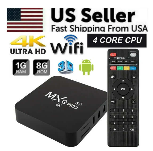 MXQ Pro 4K Ultra HD Quad Core Smart TV Box Media Player
