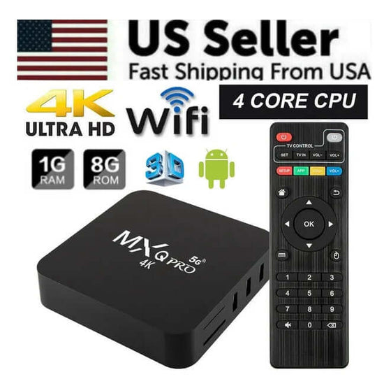 MXQ Pro 4K Ultra HD Quad Core Smart TV Box Media Player