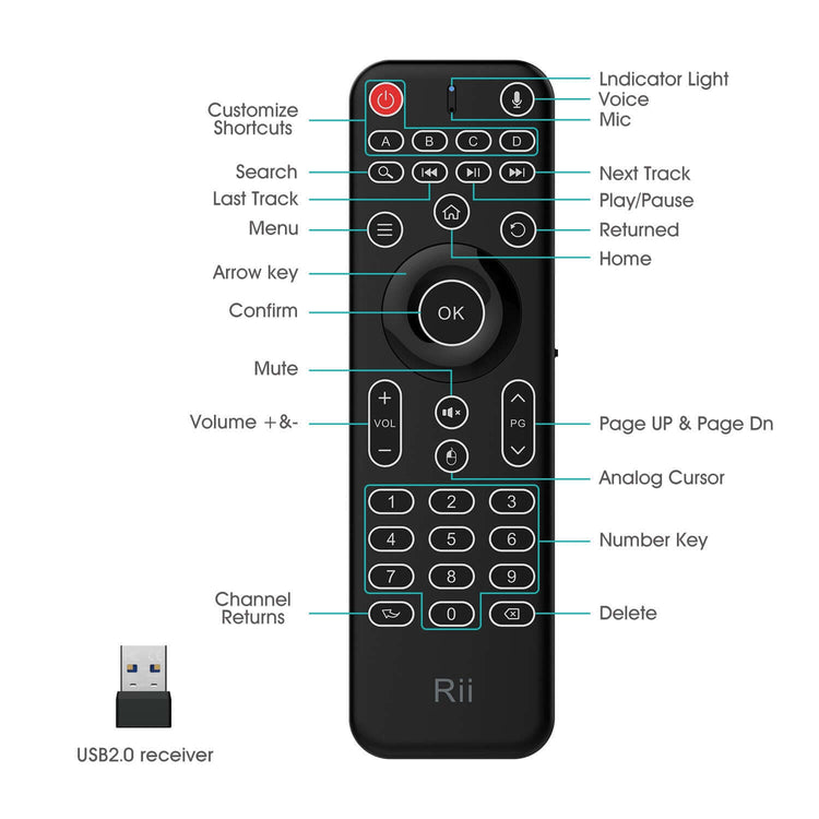 télécommande sans fil clavier souris - Contrôle Smart TV