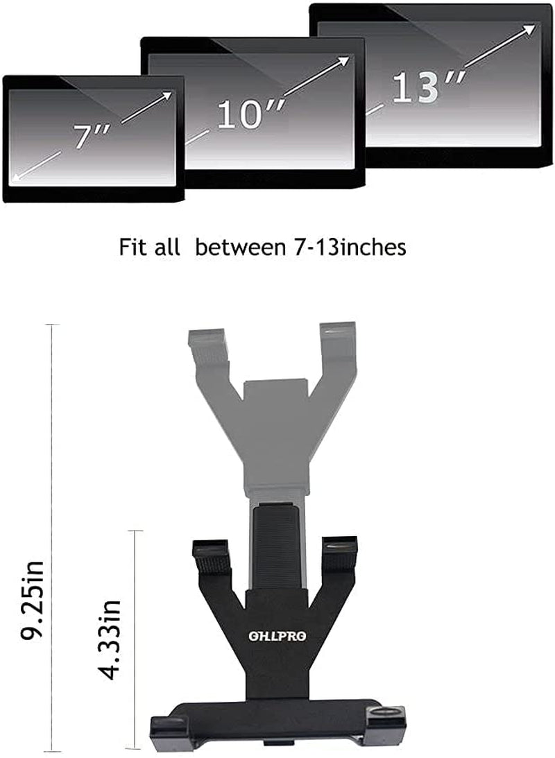 Universal Car Back Seat Tablet Holder – 360° Rotating & Adjustable Mount for 6–11” Tablets